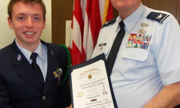 Cadet in Germany receives American Legion medal 