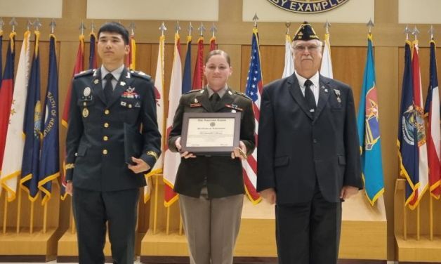 Post 38 honors Distinguished Honor Graduate at Basic Leader Course at NCO Academy, South Korea