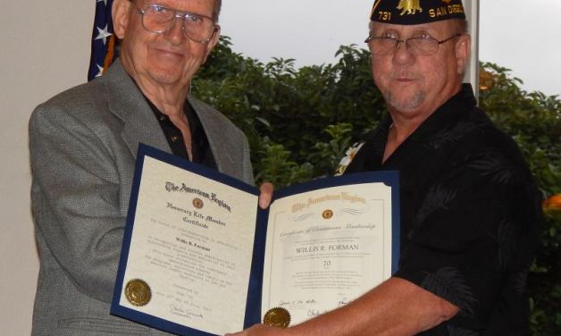 San Diego Post 731 recognizes 70-year member