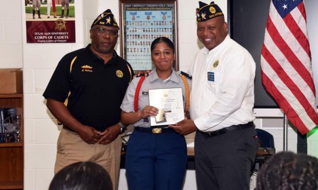Fred Brock Post 828, Auxiliary unit sponsor 12 for Texas Boys/Girls State, present JROTC awards 
