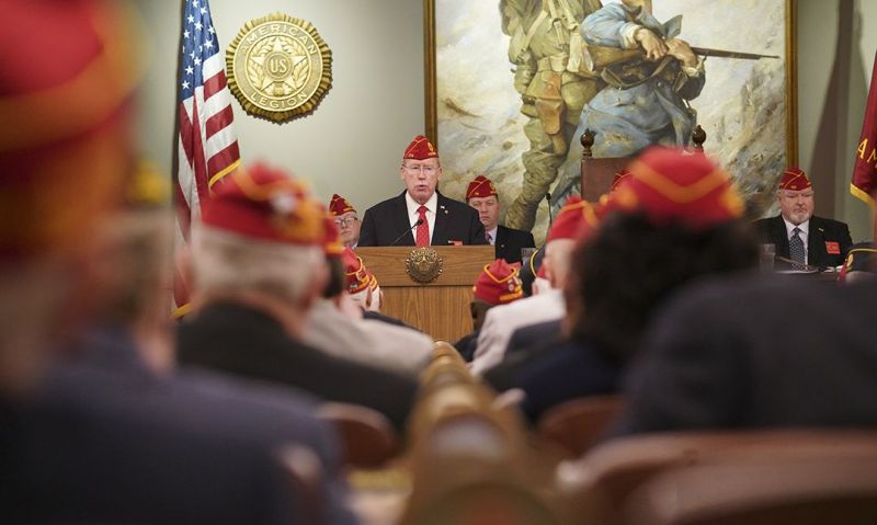 Commander Reistad addresses Legion leadership