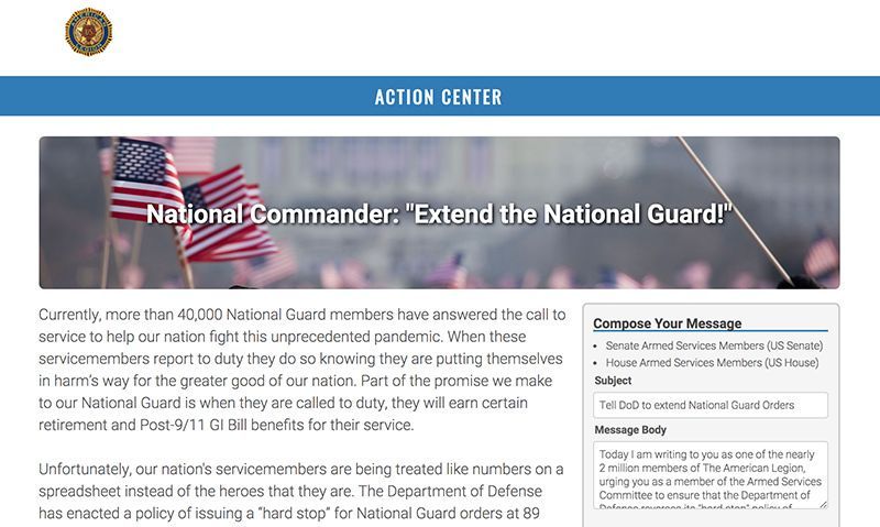 Commander: contact Washington to help National Guard
