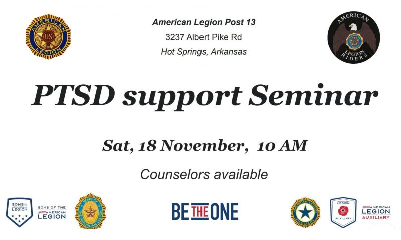 Arkansas post, Riders chapter turning Be the One and Buddy Checks into PTSD seminars